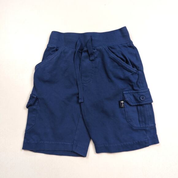 Jojo Maman Bebe Shorts Boys Sz 18-24m Blue Cargo Long Bermuda Casual Basic - Picture 1 of 3